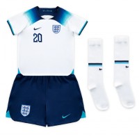 Camisa de Futebol Inglaterra Phil Foden #20 Equipamento Principal Infantil Mundo 2022 Manga Curta (+ Calças curtas)